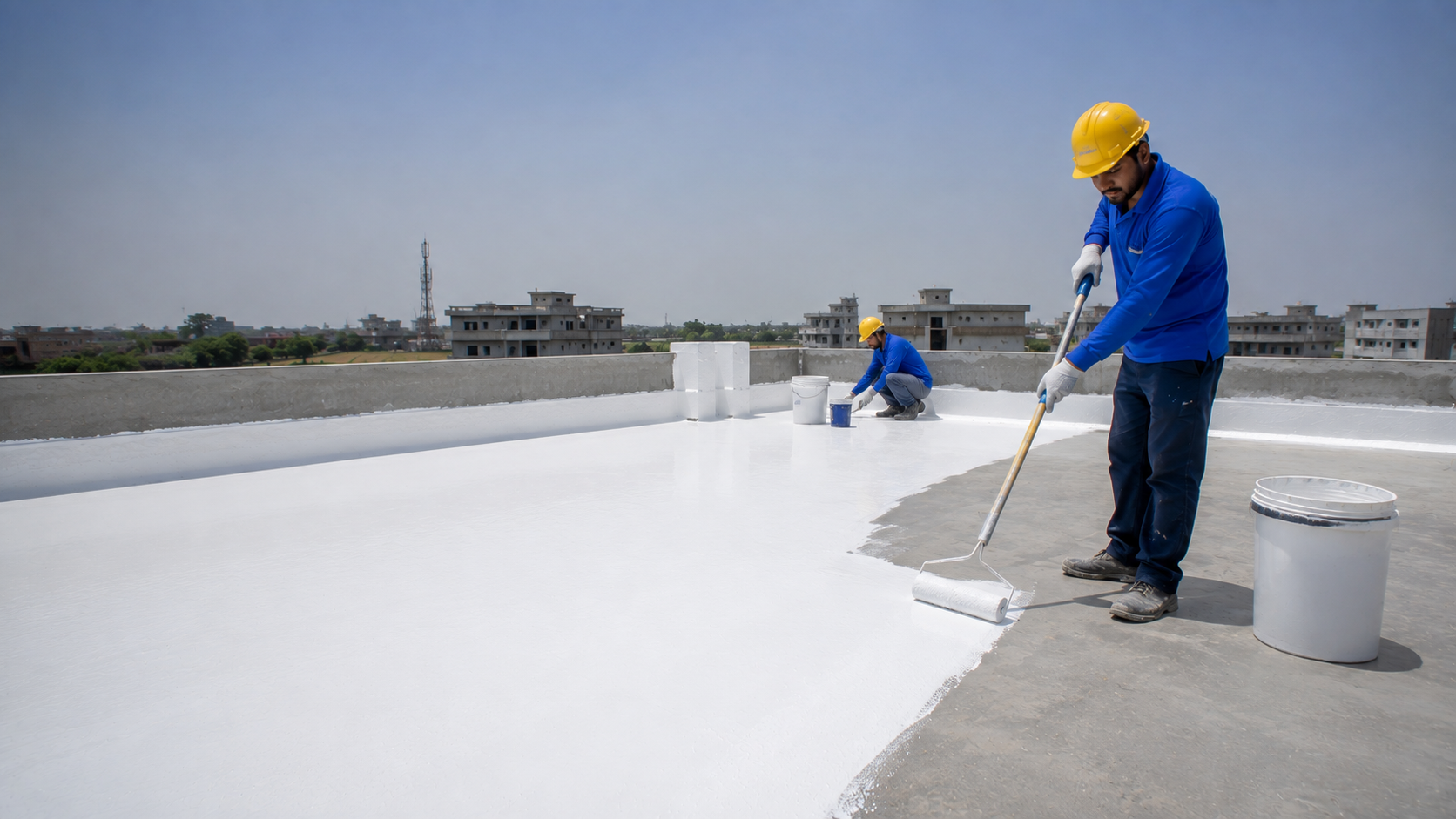 PU coating and chemical waterproofing application