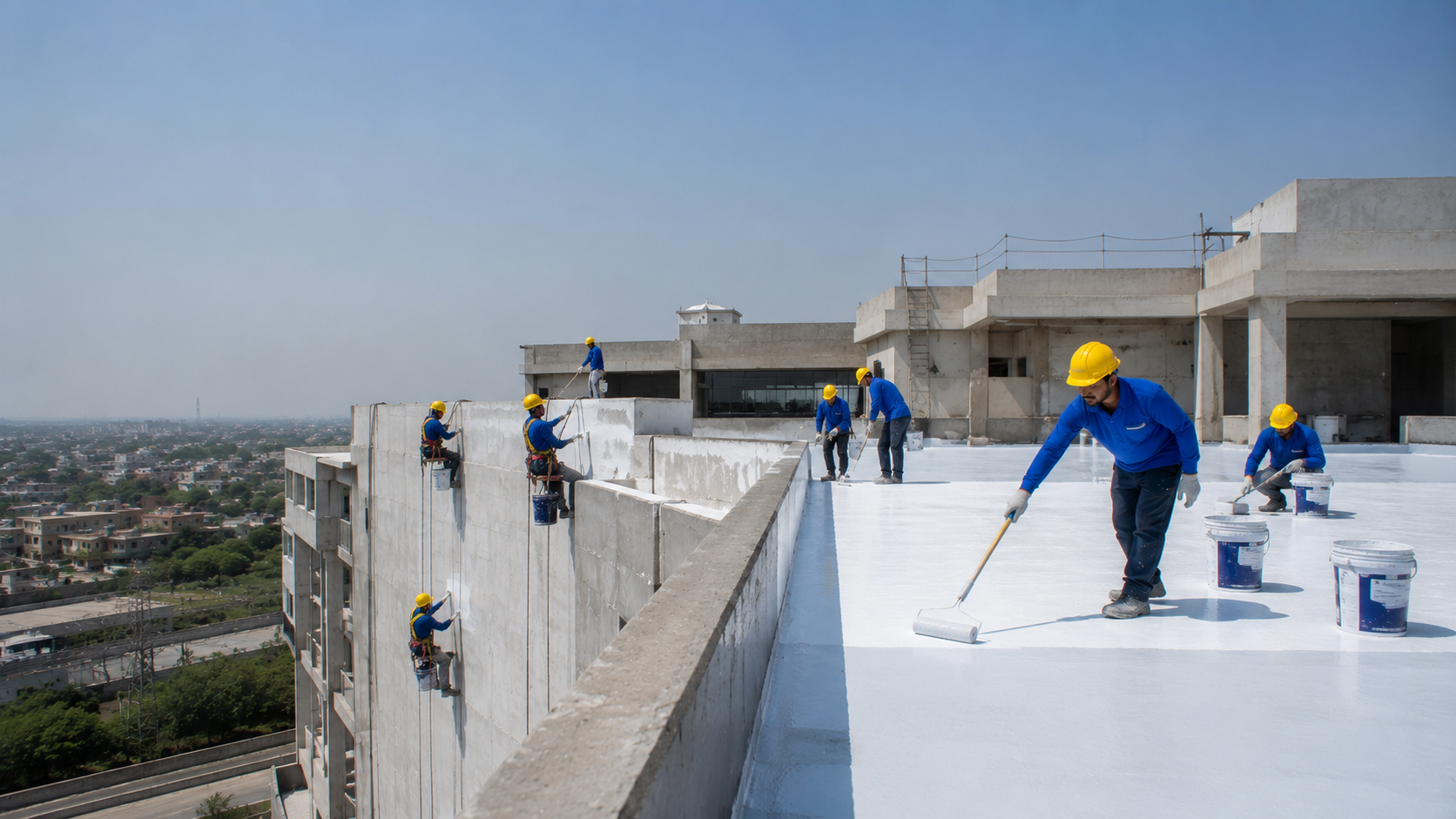 Industrial and commercial waterproofing works